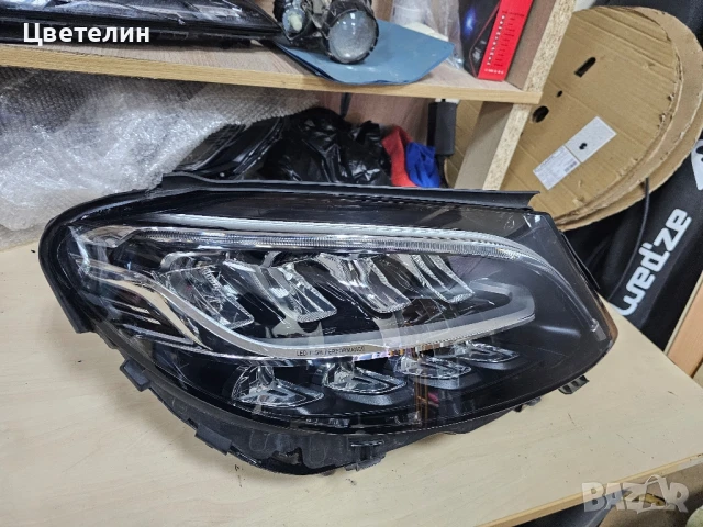 Десен фар Mercedes W205 LED desen far мерцедес ц лед 205, снимка 5 - Части - 51241808