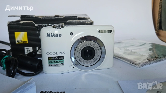 дигитален фотоапарат Nikon Coolpix L25 10mp digital photo camera 5x wide zoom , снимка 13 - Фотоапарати - 53411359