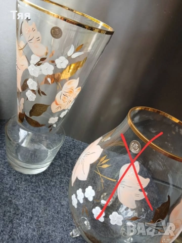 Стъклени вази СИП, снимка 3 - Вази - 50505108