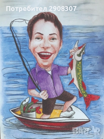 Портрет по снимка карикатури Коледни подаръци