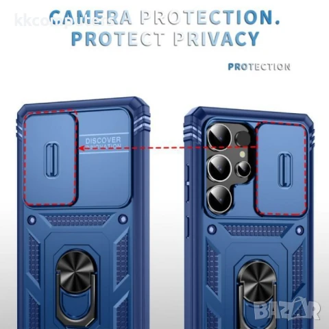 Samsung Galaxy S25 Ultra Удароустойчив Ring Holder Калъф и Протектор, снимка 3 - Калъфи, кейсове - 51427365