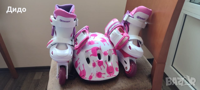 Детски регулируеми ролери Baby skate set Pink TEMPISH Размер 26-29