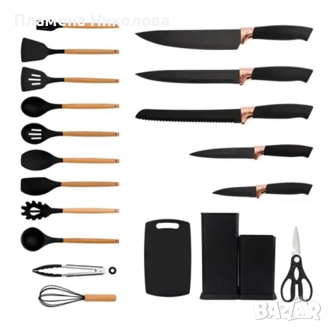 Кухненски комплект от 19 части Cheffinger KSUT01, снимка 2 - Прибори за хранене, готвене и сервиране - 53253750