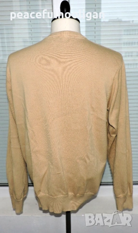 Henri Lloyd Mens Light Beige V-Neck Long Sleeve Cotton Casual Jumper Size Large, снимка 9 - Пуловери - 53392836