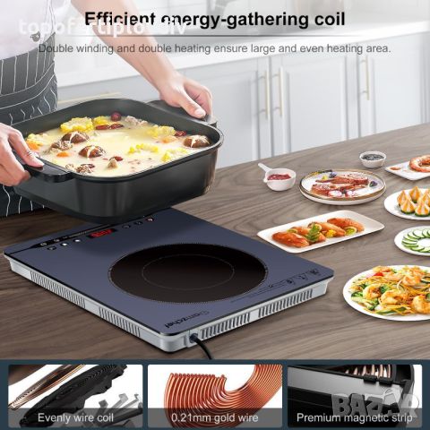 Индукционен котлон AMZCHEF Single Induction Hob 2000 W,Ново, снимка 5 - Котлони - 46620679