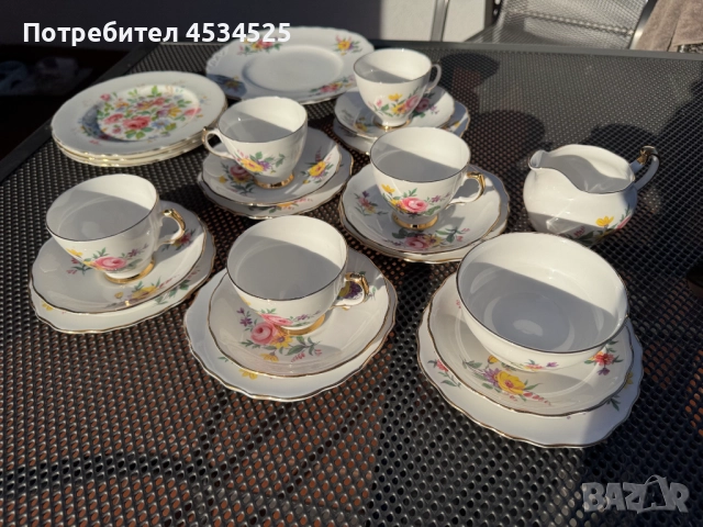 Английски порцеланов сервиз Paragon “Regent” – Fine Bone China, England, снимка 2 - Антикварни и старинни предмети - 52438981