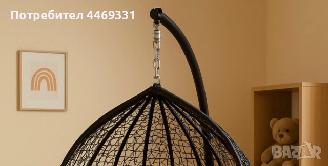 Градинска висяща люлка тип гнездо,яйце–Промоция!, снимка 2 - Градински мебели, декорация  - 52332387