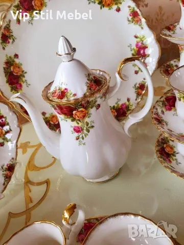 Английски чашки Royal Albert Old County Rose , снимка 4 - Антикварни и старинни предмети - 46897275