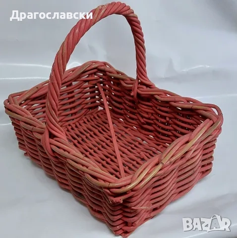 Кошници: плетена кошница за пикник или село, разни модели стари, поднос панер, снимка 8 - Други - 30182642