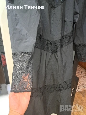 черна рокля шушляк и дантела, снимка 5 - Рокли - 51103144