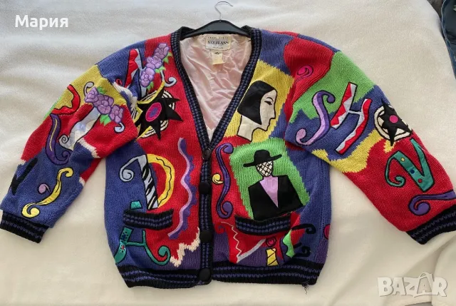 Красиво pinup плетено яке с подплата и апликации от Флорида, снимка 7 - Якета - 49728263