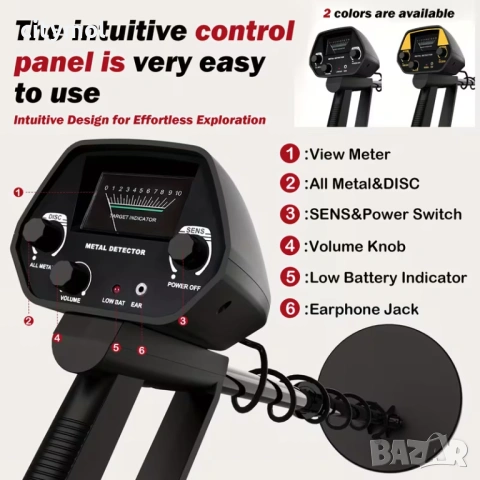 Металотърсач GTX-4080, за злато и други метали с подобрена антена, високопрецизен, снимка 4 - Друга електроника - 53732857