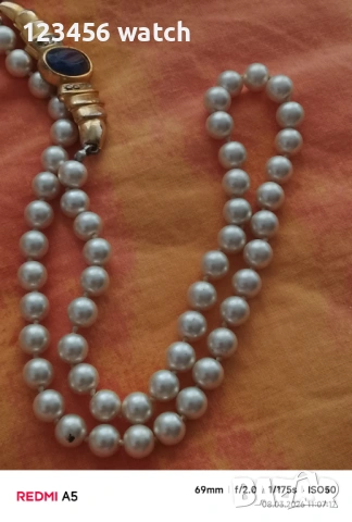 Старо красиво перлено колие, снимка 2 - Колиета, медальони, синджири - 53754637