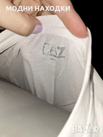 EA7 Armani Оригинална Бяла Тениска, снимка 3 - Тениски - 49800923