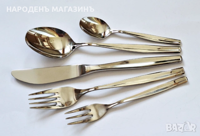 WMF - GERMANY - Сервиз прибори за хранене за 6 човека неръждаема стомана нож ножове вилици лъжици , снимка 6 - Прибори за хранене, готвене и сервиране - 53596531
