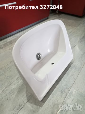 Порцеланова мивка за баня със сифон-54/42/20см, снимка 2 - Други стоки за дома - 46173565