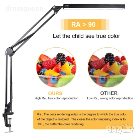 4440 Професионална LED лампа с 3 режима и 10 нива на яркост, снимка 8 - Настолни лампи - 53634545