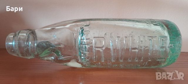 Старо стъклено шише с топче, снимка 5 - Колекции - 45535747
