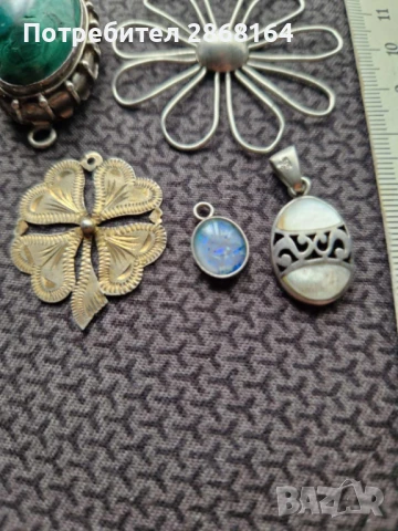 Много стари сребърни висулки, снимка 3 - Антикварни и старинни предмети - 50613822