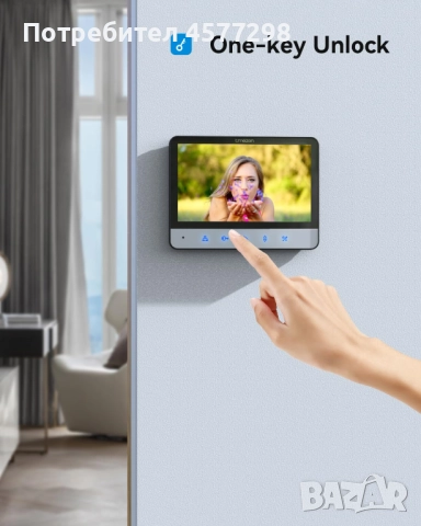 Tmezon Кабелна видеодомофонна система, 7-инчова видеодомофонна камера с монитор,кабелен видеодомофон, снимка 3 - IP камери - 52138859