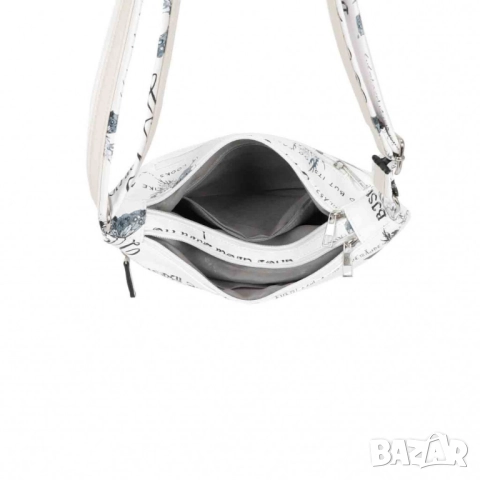 Дамска чанта с артистичен принт и регулируема дръжка, снимка 3 - Чанти - 52138008