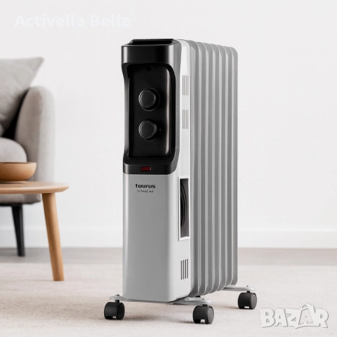 Маслен радиатор с термостат, TAURUS - 1500W -35% отстъпка, снимка 2 - Радиатори - 52576449