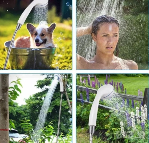 Преносим душ за къмпинг, компактен, USB зареждане, батерия 2200 mAh, снимка 3 - Други стоки за дома - 52587578