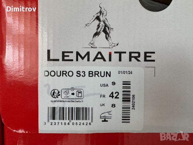 НОВИ! Мъжки ниски работни защитни обувки LEMAITRE S3 Douro Brun - размер 42, снимка 7 - Други - 46635242