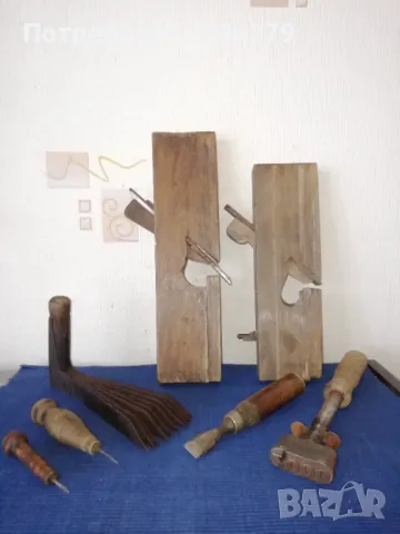 Стари занаятчийски инструменти: метално ренде, чукчета, гребен за тъкане и други. , снимка 12 - Антикварни и старинни предмети - 47388359