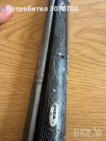 Уникален сребърен кремъчен пищов, снимка 4 - Антикварни и старинни предмети - 53841423