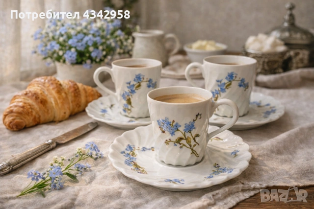 Винтидж порцеланови чаши за кафе Haviland Limoges – Франция. 1925-1935 г., снимка 2 - Антикварни и старинни предмети - 53758817