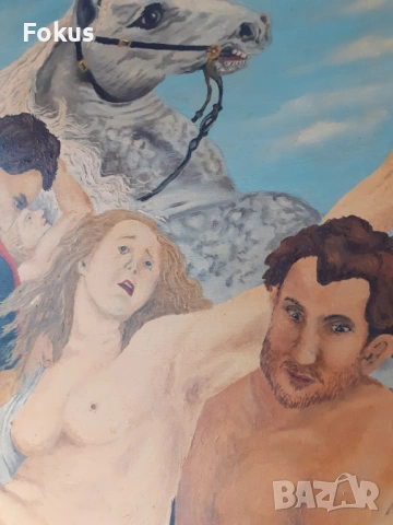 Огромна майсторска картина масло платно Рубенс репродукция, снимка 6 - Антикварни и старинни предмети - 53503429