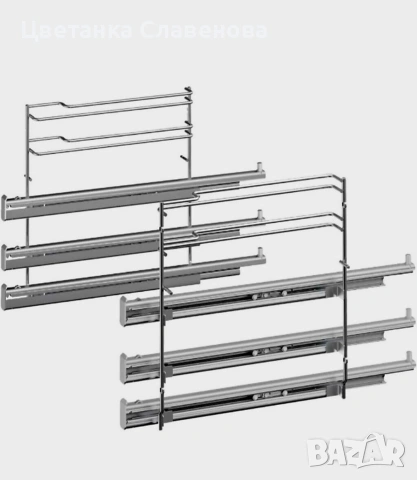 Телескопично чекмедже за фурни Bosch Siemens Neff Gaggenau с пълно изтегляне с 3 нива