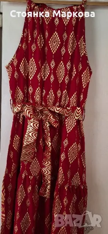 Разкошна рокля в тъмночервено, снимка 10 - Рокли - 49999746