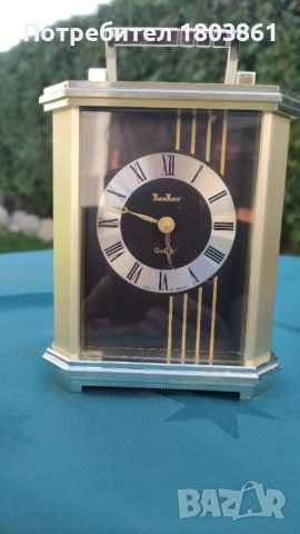 Hanhart германски настолен кварцов часовник , снимка 1 - Антикварни и старинни предмети - 45163153