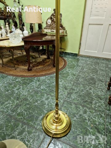Уникална много красива антикварна английска бронзова подова лампа , снимка 4 - Антикварни и старинни предмети - 45552846
