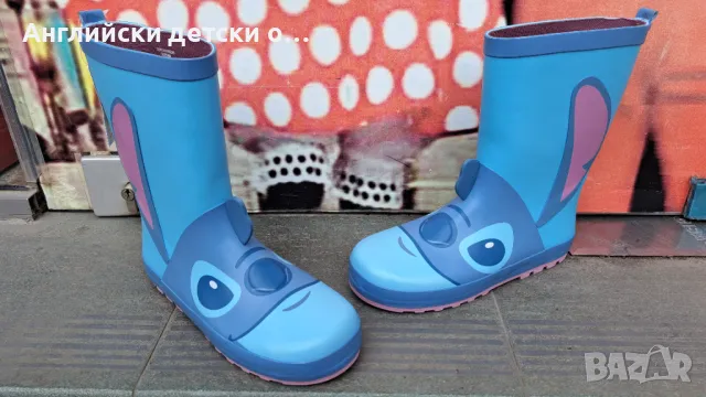 Английски детски гумени ботуши-Stitch, снимка 3 - Детски боти и ботуши - 50322222