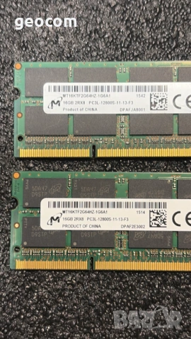 32GB (2x16GB) DDR3L Micron PC3L-12800S (1600Mhz,CL-10,КИТ), снимка 2 - RAM памет - 53504083