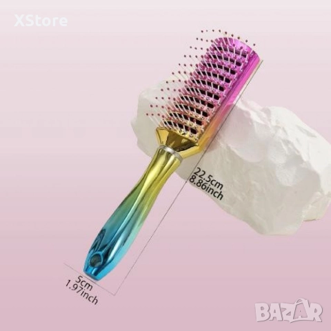 Четка за всякакъв вид коса - безболезнено разресване, снимка 7 - Аксесоари за коса - 52593335