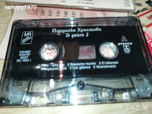 ЙОРДАНКА ХРИСТОВА-ОРИГИНАЛНА КАСЕТА 3005251555, снимка 2 - Аудио касети - 50485626