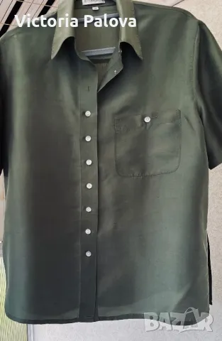 Прекрасна риза MICHELE PERETTO коприна 100%, снимка 8 - Ризи - 50084145