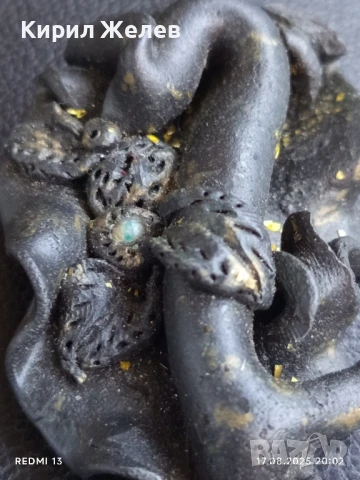 Винтидж Арт брошка от полимерна глина ретро стил 10893, снимка 2 - Други - 51395781