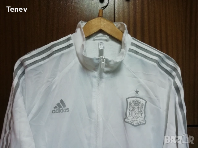 Spain Adidas Sample Uniforia Anthem ново оригинално горнище яке Испания бяло , снимка 4 - Спортни дрехи, екипи - 53059282