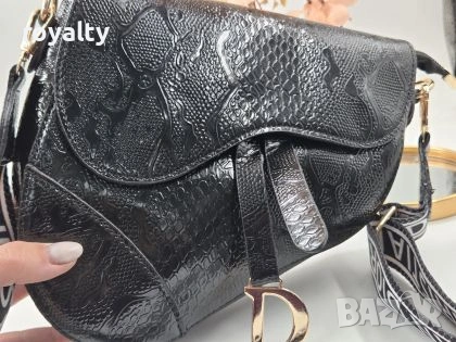 Christian Dior Нова Дамска Черна Кожена Чанта , снимка 2 - Чанти - 53486036