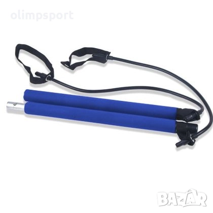 Комплект за пилатес MAX, който съдържа лост с два ластика. , снимка 2 - Фитнес уреди - 51904127