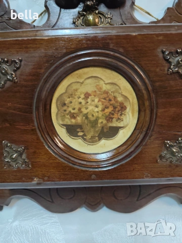 Антикварен стенен държач за вестници и списания (края на XIX / началото на XX век)., снимка 2 - Антикварни и старинни предмети - 53836157