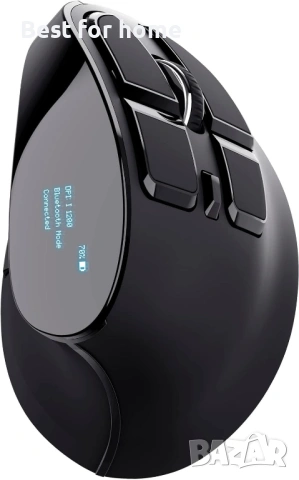 Вертикална ергономична мишка Trust Voxx, снимка 4 - Клавиатури и мишки - 53046906