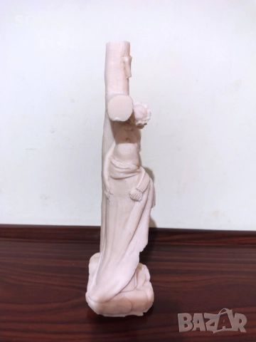 Страхотна Статуетка-Разпятие От Алабастър, снимка 7 - Статуетки - 52829856