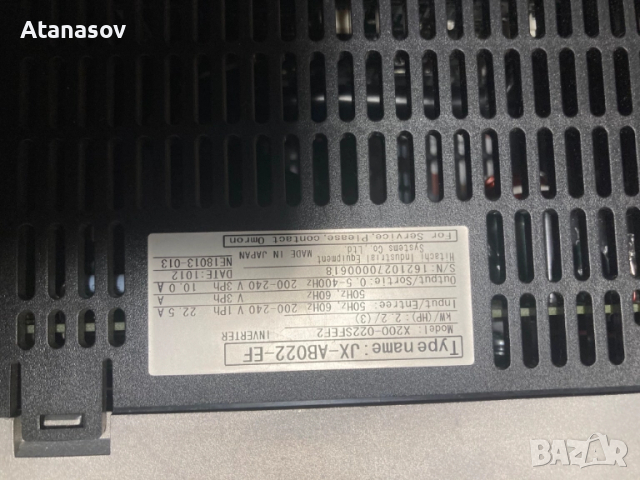 Честотен регуЧестотен регулатор (инвертор)OMRON- YASKAWA 2,2КW 230V, снимка 4 - Други машини и части - 52410712