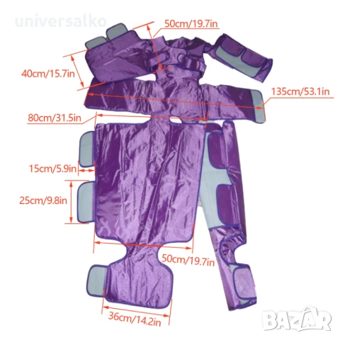 Апарат за лимфен дренаж и инфрачервено отопление 400W, отслабване, целулит, лимфен дренажен масажор, снимка 5 - Други машини и части - 51271809